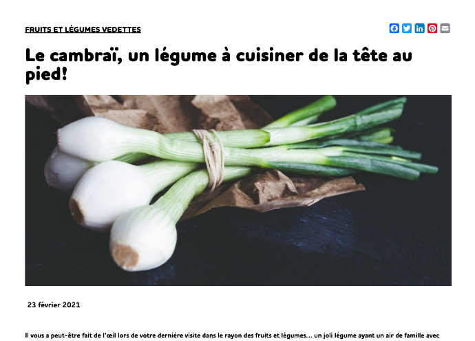 Le “cambraï” anti-gaspillage